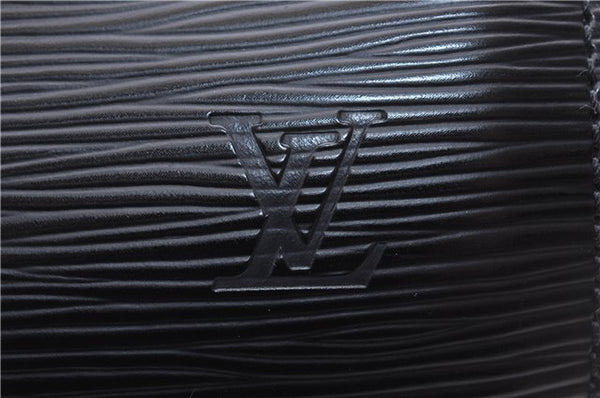 Authentic Louis Vuitton Epi Soufflot Black Hand Bag M52222 LV 5161D