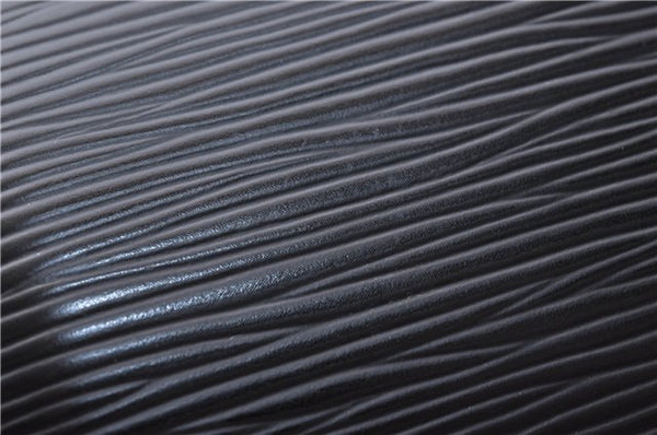 Authentic Louis Vuitton Epi Soufflot Black Hand Bag M52222 LV 5161D