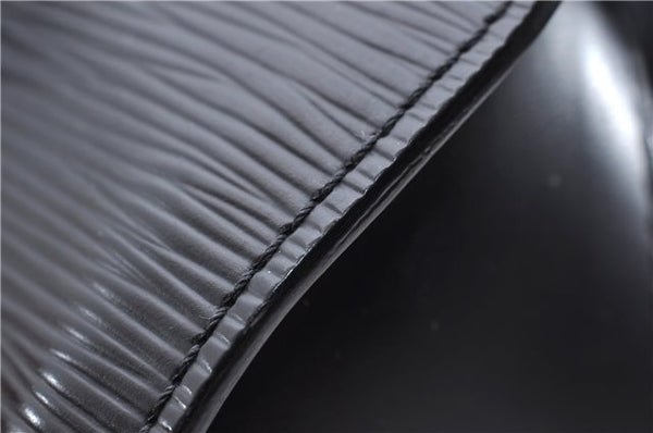 Authentic Louis Vuitton Epi Soufflot Black Hand Bag M52222 LV 5161D