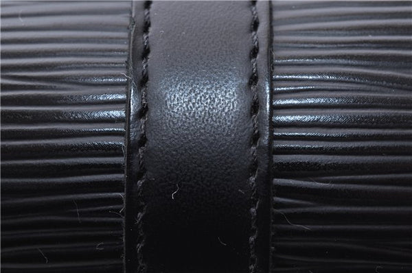 Authentic Louis Vuitton Epi Soufflot Black Hand Bag M52222 LV 5161D