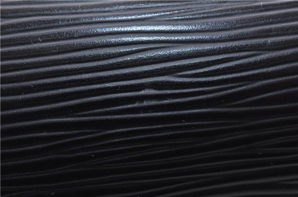 Authentic Louis Vuitton Epi Soufflot Black Hand Bag M52222 LV 5161D