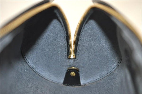 Authentic Louis Vuitton Epi Soufflot Black Hand Bag M52222 LV 5161D