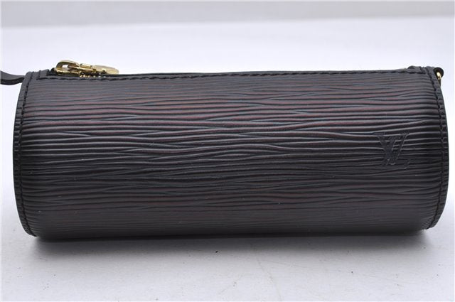 Authentic Louis Vuitton Epi Soufflot Black Hand Bag M52222 LV 5161D