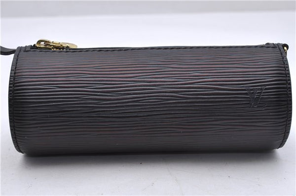 Authentic Louis Vuitton Epi Soufflot Black Hand Bag M52222 LV 5161D