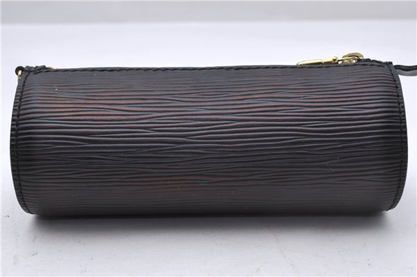 Authentic Louis Vuitton Epi Soufflot Black Hand Bag M52222 LV 5161D