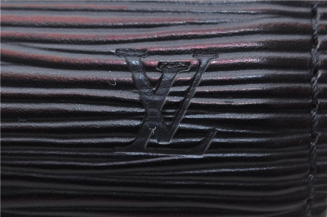Authentic Louis Vuitton Epi Soufflot Black Hand Bag M52222 LV 5161D