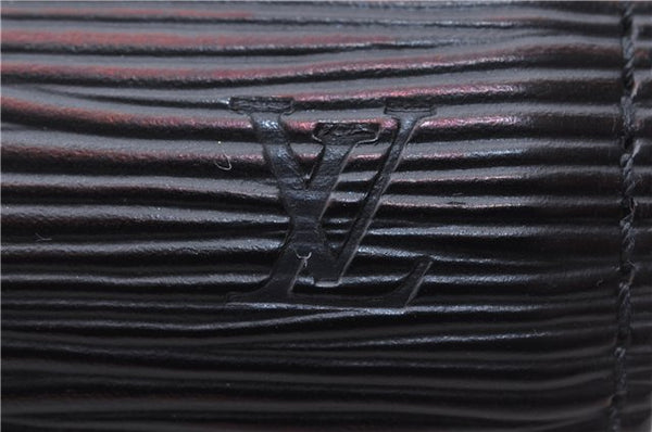 Authentic Louis Vuitton Epi Soufflot Black Hand Bag M52222 LV 5161D