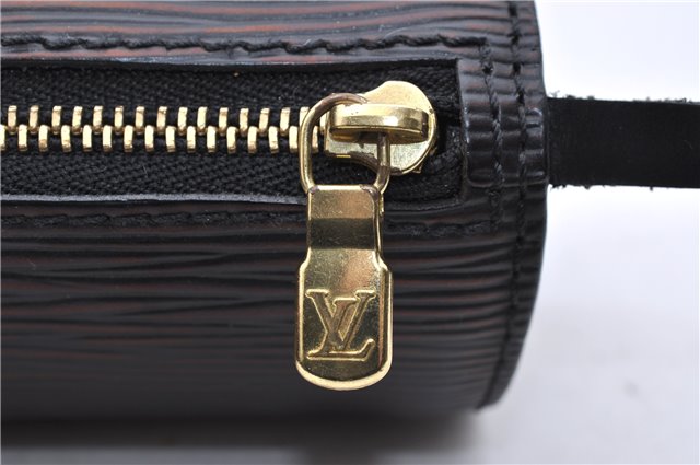 Authentic Louis Vuitton Epi Soufflot Black Hand Bag M52222 LV 5161D