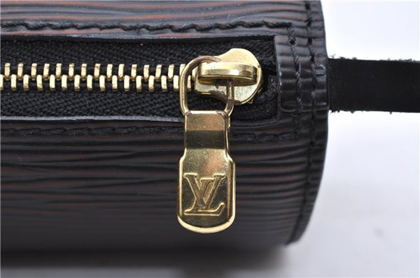Authentic Louis Vuitton Epi Soufflot Black Hand Bag M52222 LV 5161D