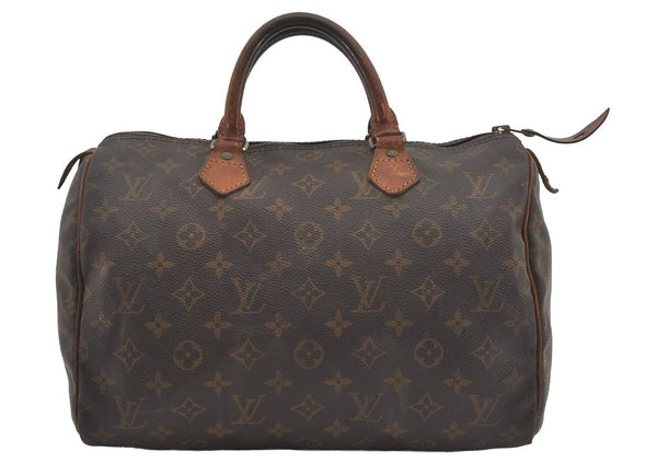 Authentic Louis Vuitton Monogram Speedy 30 Hand Boston Bag M41526 LV 5161I