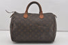 Authentic Louis Vuitton Monogram Speedy 30 Hand Boston Bag M41526 LV 5161I