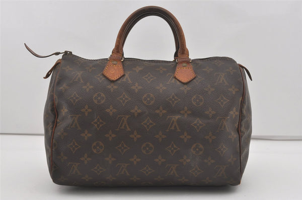 Authentic Louis Vuitton Monogram Speedy 30 Hand Boston Bag M41526 LV 5161I