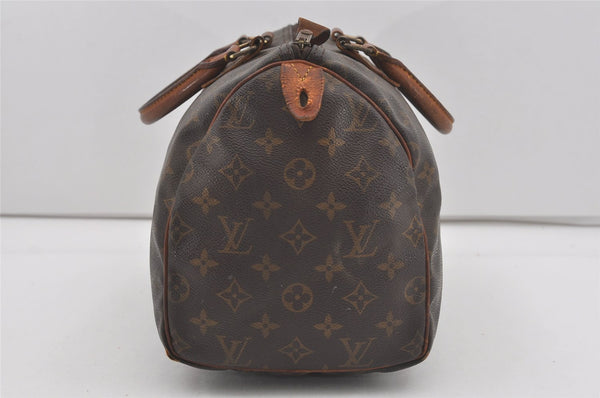 Authentic Louis Vuitton Monogram Speedy 30 Hand Boston Bag M41526 LV 5161I