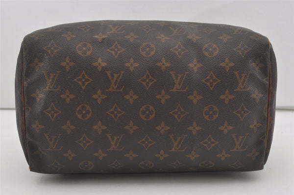 Authentic Louis Vuitton Monogram Speedy 30 Hand Boston Bag M41526 LV 5161I
