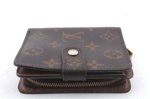 Authentic LOUIS VUITTON Monogram Compact Zip Bifold Wallet M61667 LV 5162C