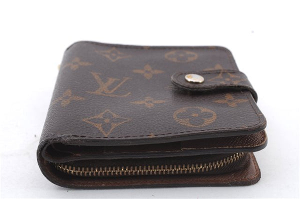 Authentic LOUIS VUITTON Monogram Compact Zip Bifold Wallet M61667 LV 5162C