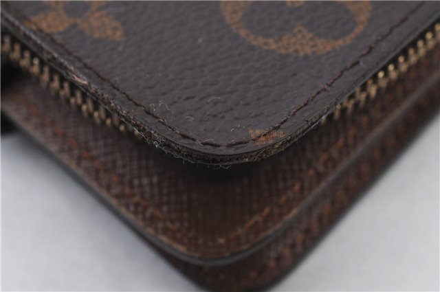 Authentic LOUIS VUITTON Monogram Compact Zip Bifold Wallet M61667 LV 5162C