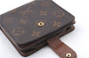 Authentic LOUIS VUITTON Monogram Compact Zip Bifold Wallet M61667 LV 5162C