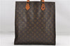 Authentic Louis Vuitton Monogram Sac Plat Hand Bag M51140 LV 5162D