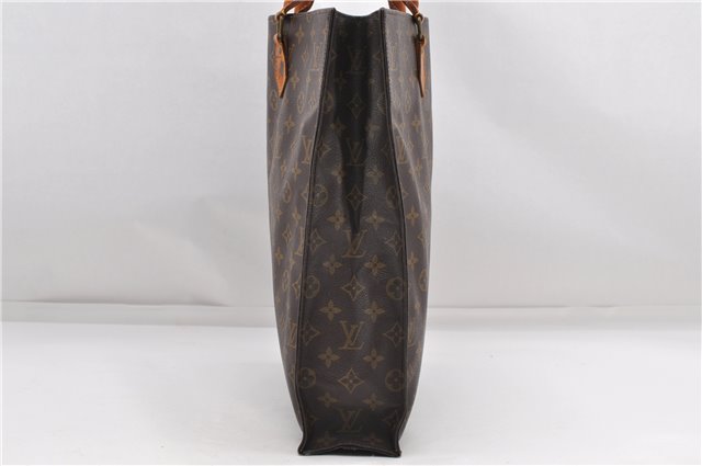 Authentic Louis Vuitton Monogram Sac Plat Hand Bag M51140 LV 5162D