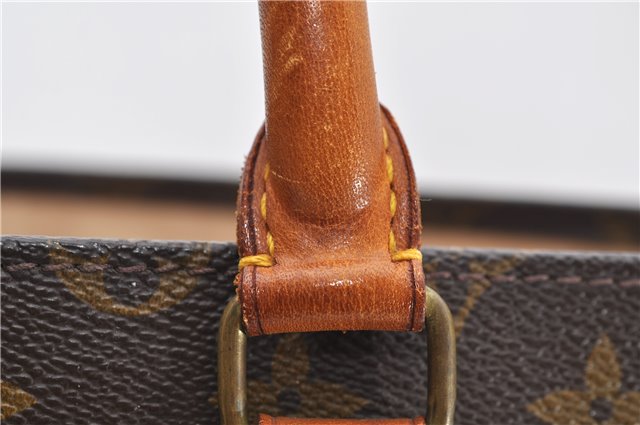 Authentic Louis Vuitton Monogram Sac Plat Hand Bag M51140 LV 5162D