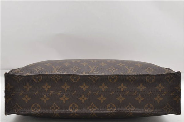 Authentic Louis Vuitton Monogram Sac Plat Hand Bag M51140 LV 5162D