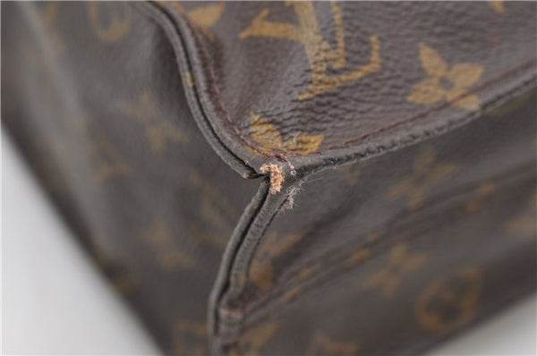 Authentic Louis Vuitton Monogram Sac Plat Hand Bag M51140 LV 5162D