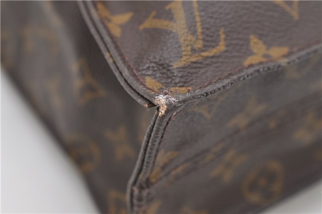 Authentic Louis Vuitton Monogram Sac Plat Hand Bag M51140 LV 5162D