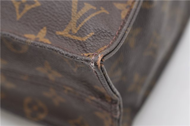 Authentic Louis Vuitton Monogram Sac Plat Hand Bag M51140 LV 5162D