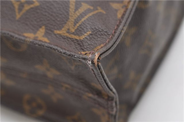 Authentic Louis Vuitton Monogram Sac Plat Hand Bag M51140 LV 5162D