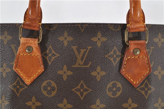 Authentic Louis Vuitton Monogram Sac Plat Hand Bag M51140 LV 5162D