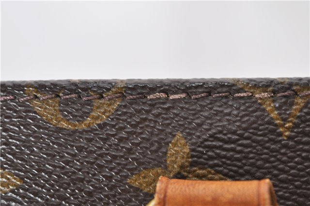 Authentic Louis Vuitton Monogram Sac Plat Hand Bag M51140 LV 5162D