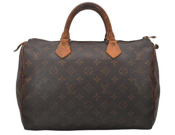 Authentic Louis Vuitton Monogram Speedy 30 Hand Boston Bag M41526 LV 5163I