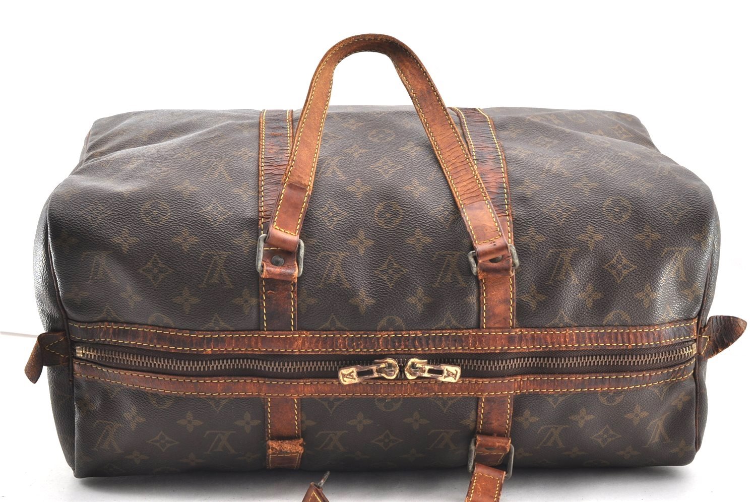 Authentic Louis Vuitton Monogram Sac Souple 45 Hand Boston Bag M41624 Junk 5165I