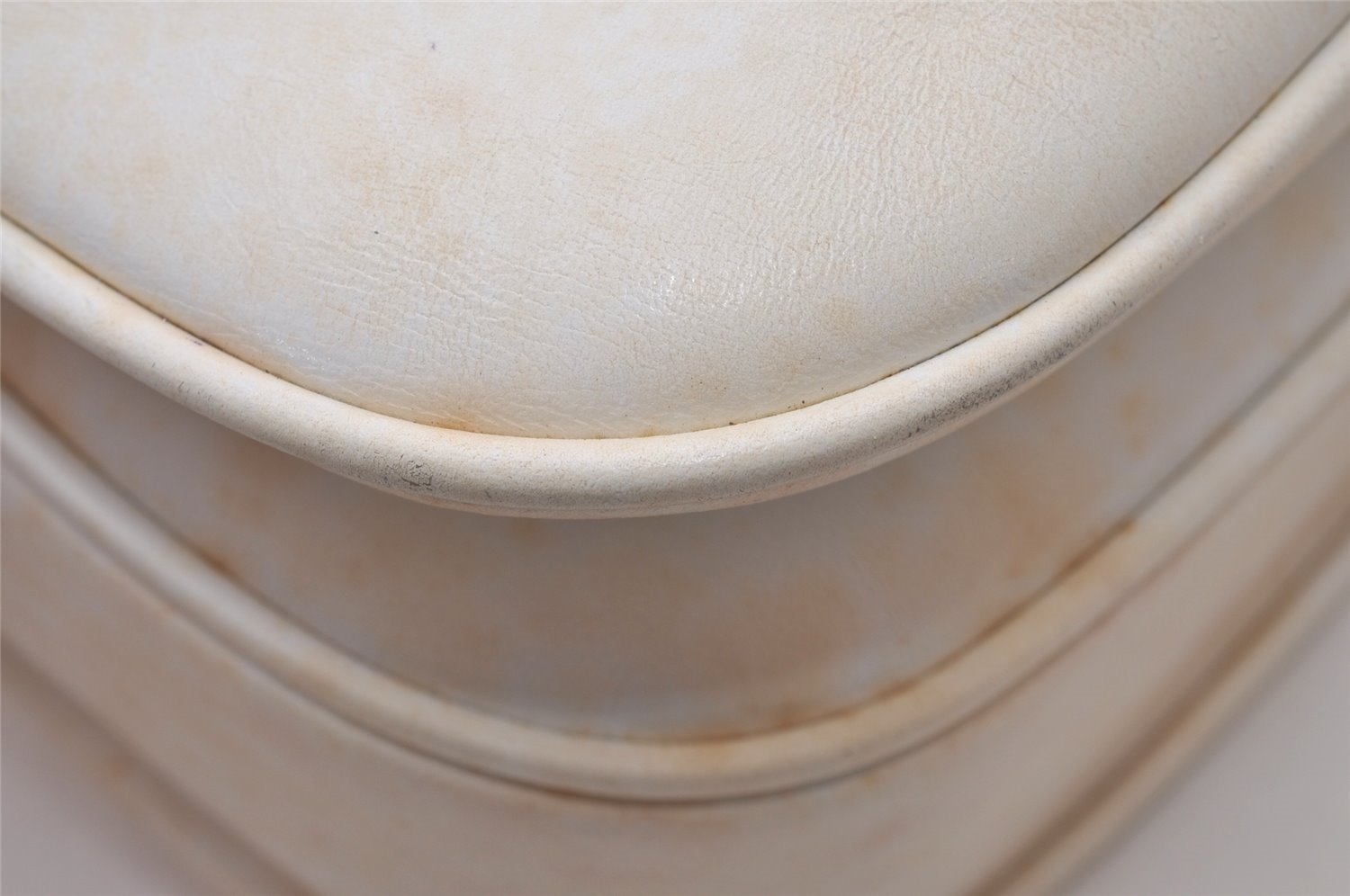 Authentic GUCCI Vintage Horsebit Shoulder Hand Bag Purse Leather White 5166I