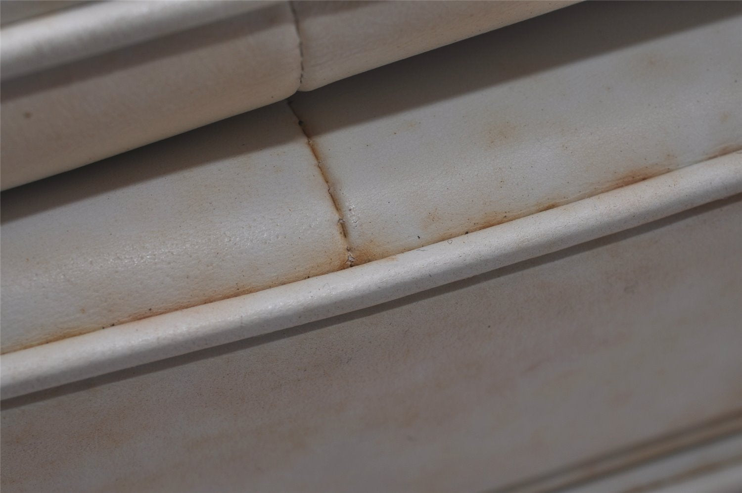 Authentic GUCCI Vintage Horsebit Shoulder Hand Bag Purse Leather White 5166I