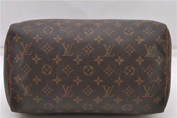 Authentic Louis Vuitton Monogram Speedy 30 Hand Boston Bag M41526 LV Junk 5168D