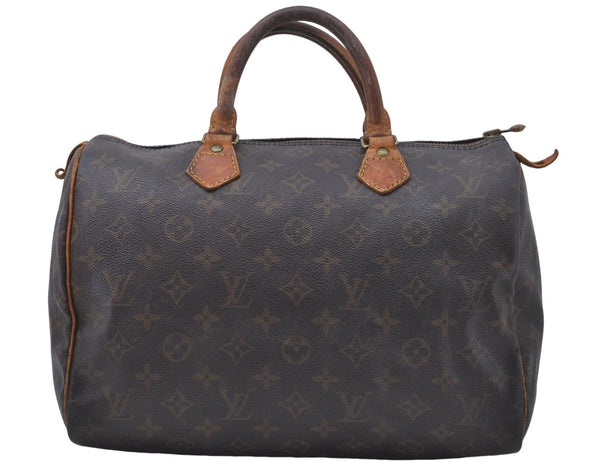 Authentic Louis Vuitton Monogram Speedy 30 Hand Boston Bag Purse M41526 LV 5169D