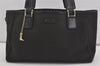 Authentic GUCCI Vintage Hand Tote Bag Purse Canvas Leather 264221 Black 5170I