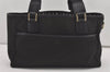 Authentic GUCCI Vintage Hand Tote Bag Purse Canvas Leather 264221 Black 5170I