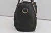 Authentic GUCCI Vintage Hand Tote Bag Purse Canvas Leather 264221 Black 5170I