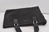 Authentic GUCCI Vintage Hand Tote Bag Purse Canvas Leather 264221 Black 5170I