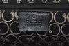 Authentic GUCCI Vintage Hand Tote Bag Purse Canvas Leather 264221 Black 5170I