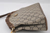 Authentic GUCCI GG Plus Shoulder Cross Body Bag GG PVC Leather Brown Junk 5171I