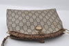 Authentic GUCCI GG Plus Shoulder Cross Body Bag GG PVC Leather Brown Junk 5171I
