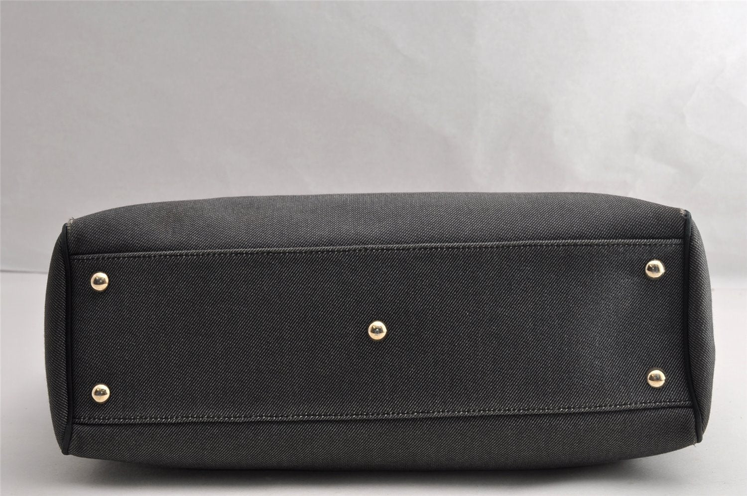 Authentic GUCCI Vintage Shoulder Tote Bag Canvas Leather 264216 Gray 5172I