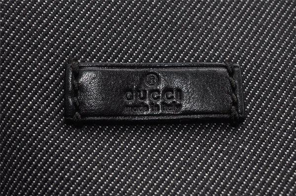 Authentic GUCCI Vintage Shoulder Tote Bag Canvas Leather 264216 Gray 5172I