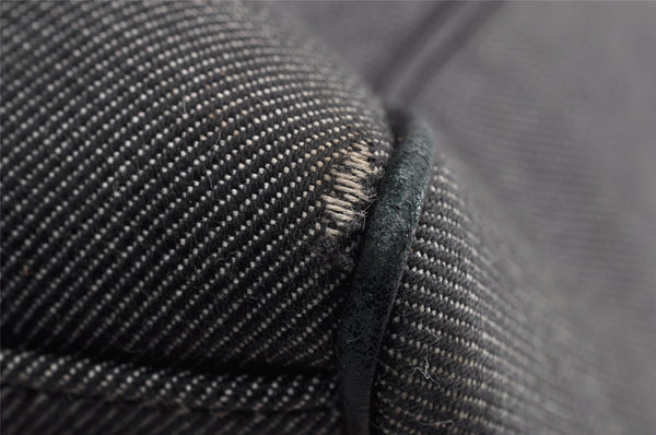 Authentic GUCCI Vintage Shoulder Tote Bag Canvas Leather 264216 Gray 5172I