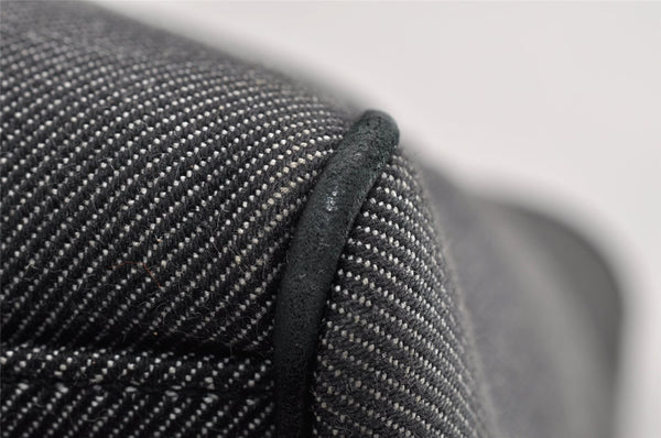 Authentic GUCCI Vintage Shoulder Tote Bag Canvas Leather 264216 Gray 5172I