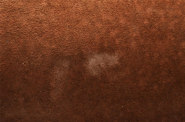 Authentic GUCCI Bamboo Hand Shoulder Bag Suede Leather Brown Junk 5173I